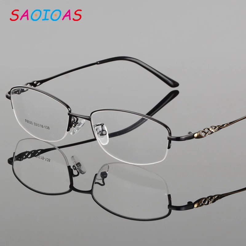 SAOIOAS, сплав, очки для чтения, для женщин, полуоправа, не сферические, 12 слоев, линзы с покрытием, ретро, дальнозоркость, очки по рецепту