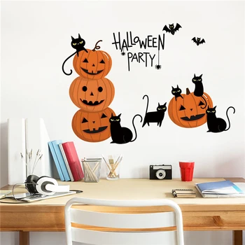 

2020 Halloween Wall Stickers Wall Halloween Window Wall Decor Happy Halloween For Home Haloween Sticker Door Decor J40