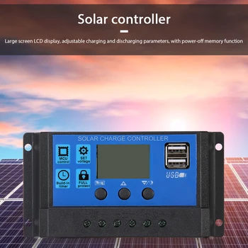 

12V 24VSolar Panel PV Regulator Solar Charge Controller PWM Dual USB 5V Output Solar Power LED Waterproof Easy Installation