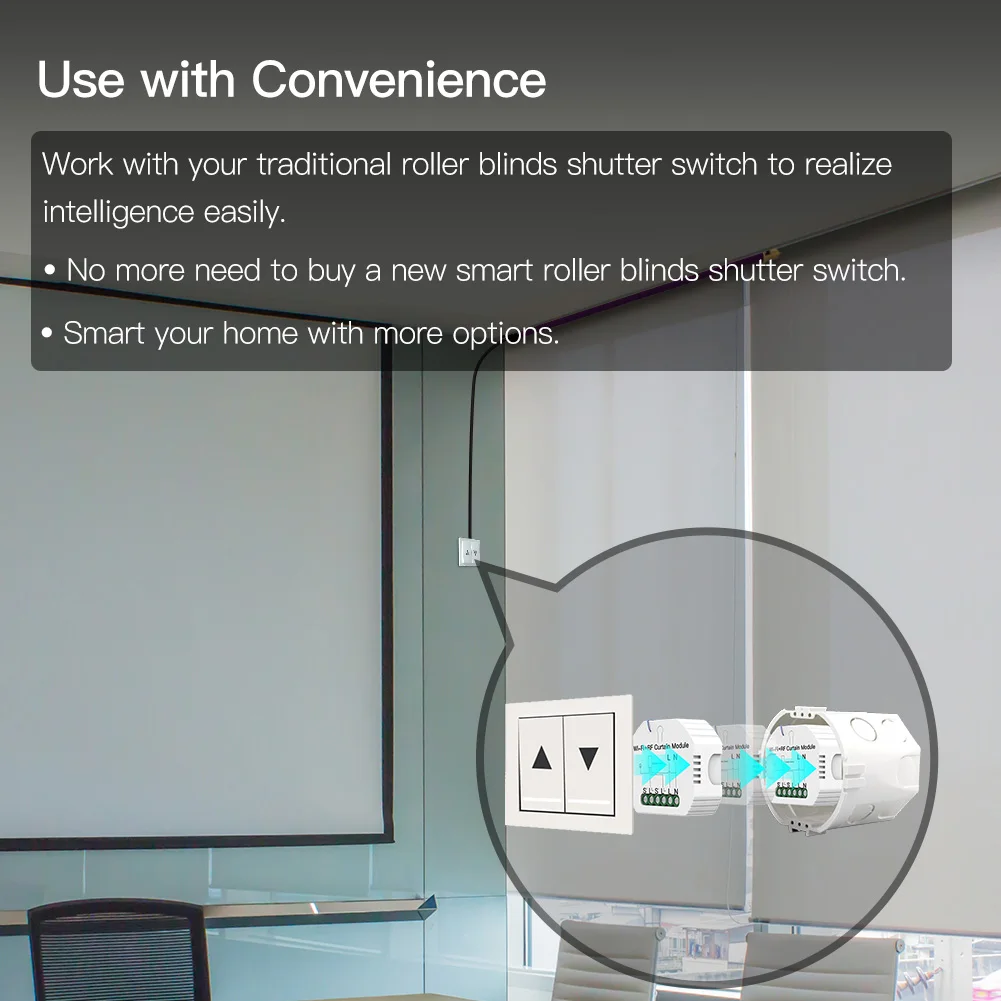Tuya Smart Life WiFi RF433 штора с пультом дистанционного управления для электрического