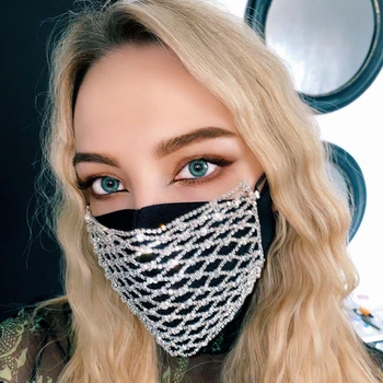 

Rhinestone Hollow Sexy Mask For Women Exotic Erotic Hot Halloween Cosplay Party Fancy Dress