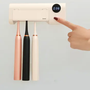 

1 Pcs UV Light Antibacteria Toothbrush Automatic Toothpaste Dispenser Sterilizer Toothbrush Holder Cleaner USB Charging New