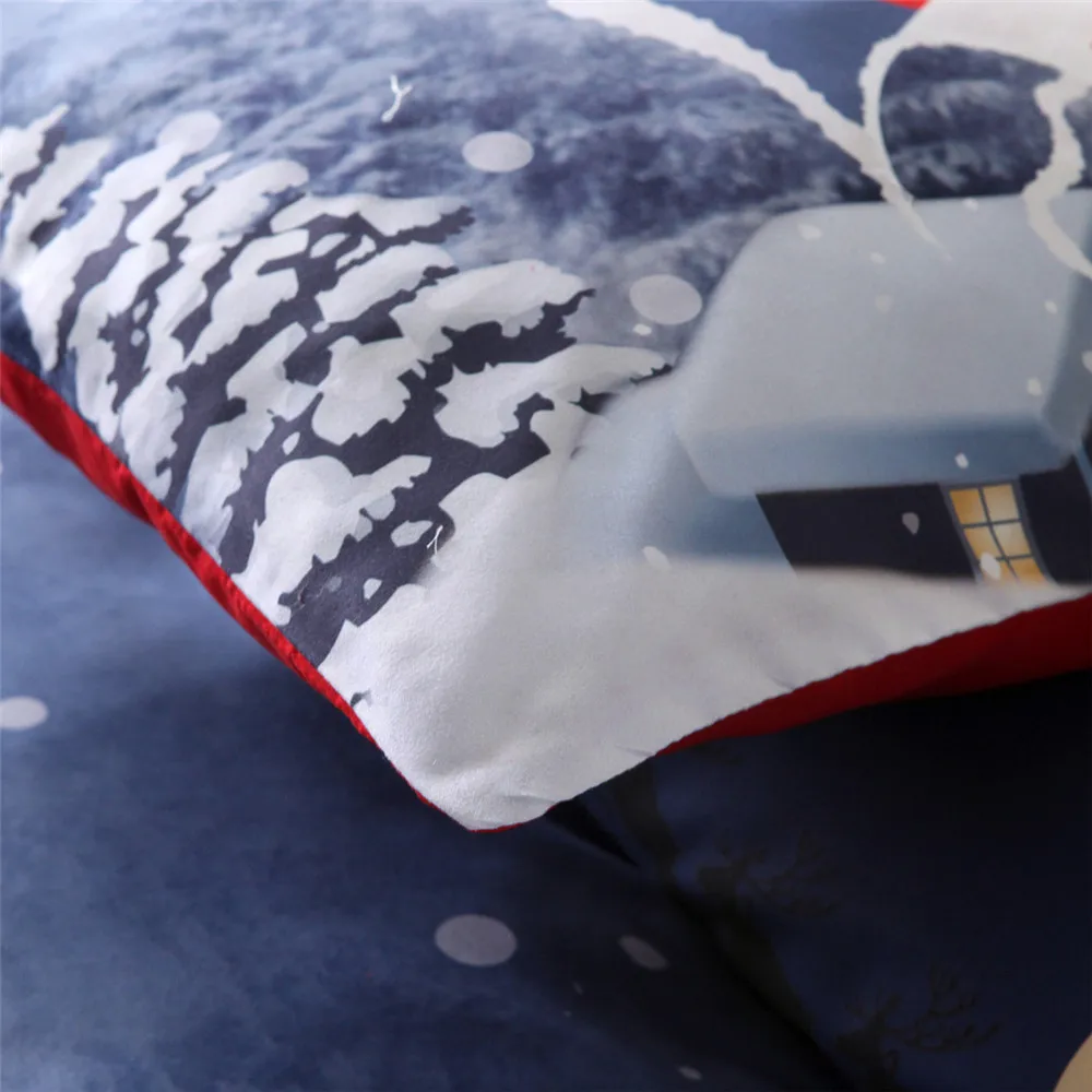 Набор постельного белья Санта-Клауса с 3d принтом, покрывало, наволочки