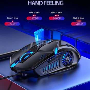 

G5 Gaming Mouse 7 Color Backlight USB Wired Silent Mouse For Gamer 3200 Dpi Mice For PC/Laptop Windows 7/8/10/XP