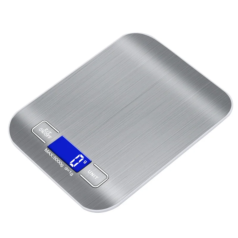 Stainless steel USB digital kitchen scale 10kg 5kg precision electronic food scale for cooking and baking measuring tools