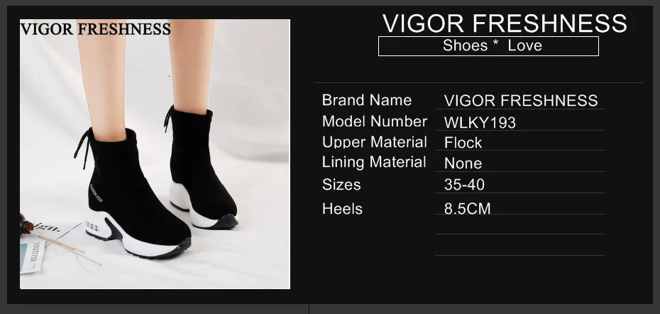 VIGOR/Брендовые женские ботильоны; Осенняя женская обувь; короткие Ботинки на каблуке 8 см; зимние женские мотоциклетные ботинки; кроссовки; WY193B