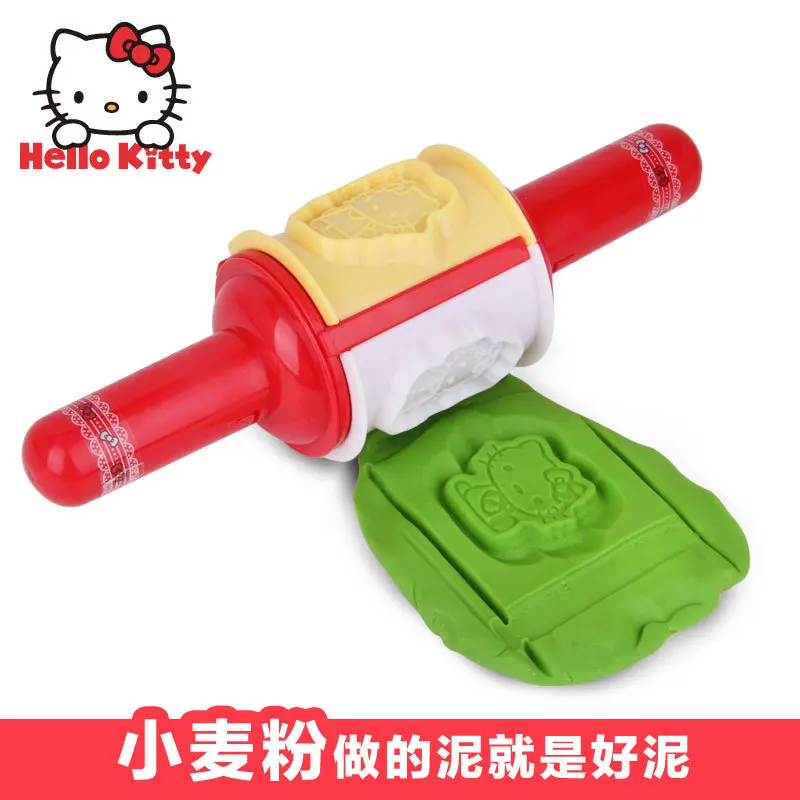 Hello kitty Пластилин цветной глиняный набор форм Happy Lunch глиняные игрушки инструменты 3-10 лет