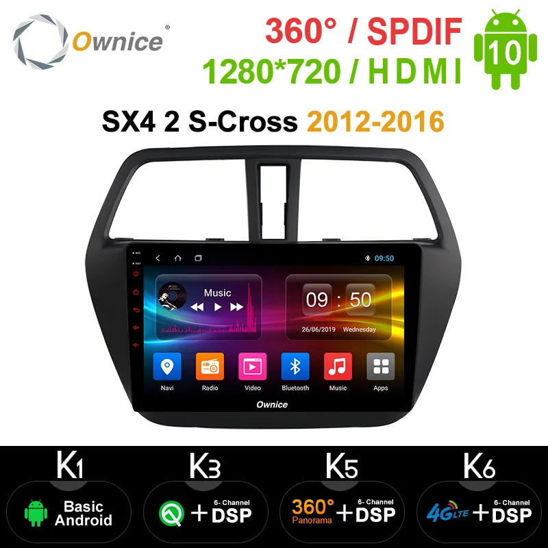 Ownice 2DIN Android 10 0 автомобильный Радио Стерео Аудио мультимедийный плеер для Suzuki SX4 2 S