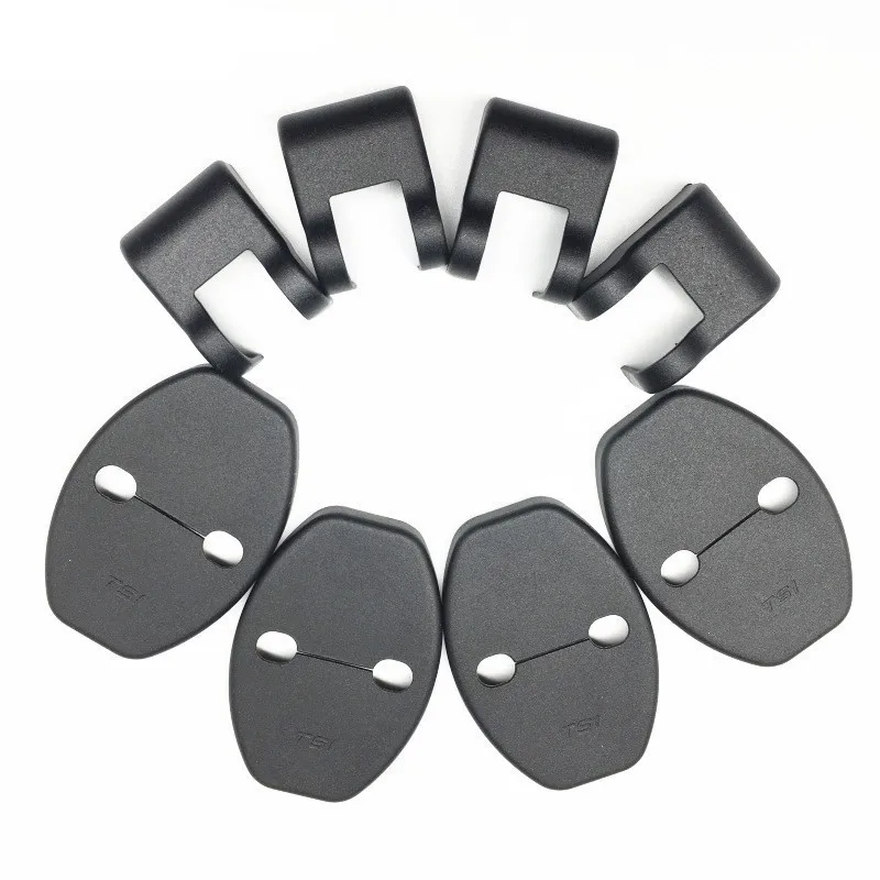 4Pcs Car Door Lock Protector Cover+4Pcs Check Arm Protection Cover For VW Volkswagen Polo Tiguan Passat B5 B6 B7 CC TSI | Запчасти для