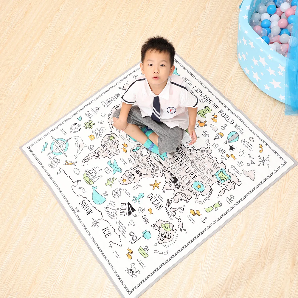 Baby Play Mats Children Room Adventure Map Infant Climbing Carpet
