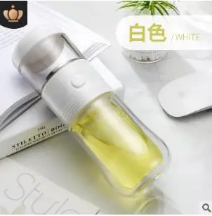 White Стеклянный, с двойными стенками, чашка для чая с чайным впрыскивателем, деловой чайный стакан, бутылка для воды, портативная бутылка для женщин, путешествий - Color: White