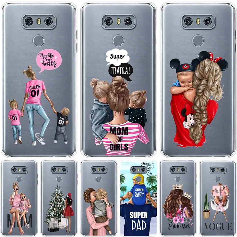 

Coque For LG G4 G5 G6 G7 Q6 Q7 K8 K10 2017 V20 V30 X Power Nexus 5X Case Baby Mom Silicone Soft TPU Rubber Clear bags Cover