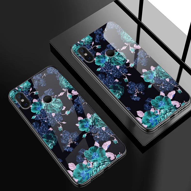 Чехол из закаленного стекла для Xiaomi 6X5X8 9 SE A1 A2 удобный телефонный футляр для Redmi Note 4x 5A 6 7 Pro Prime TPU Защитный Жесткий Чехол - Цвет: W160