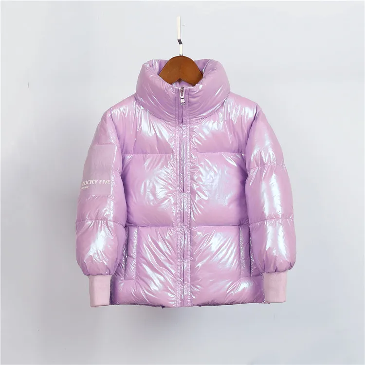 J145-Pink Модная детская зимняя ветрозащитная водонепроницаемая верхняя одежда; зимняя куртка; коллекция года; детское теплое пальто на белом утином пуху; От 4 до 13 лет куртка для мальчиков и девочек - Цвет: J145-Pink