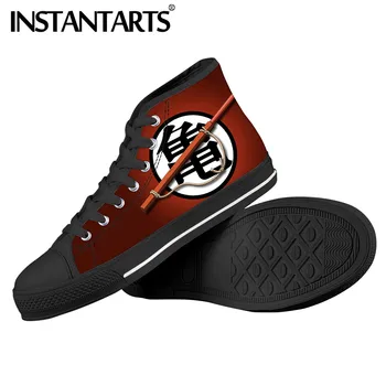 

INSTANTARTS Dragon Z Ball Vulcanized Men's High Top Canvas Shoes Cool Super Blue Character Son Goku Vegeta Saiyan Male Sneakers