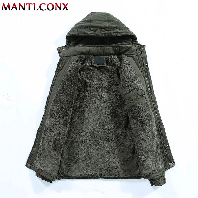 MANTLCONX, Зимние флисовые куртки для мужчин, модные, повседневные, толстые, теплые, мужские пальто с капюшоном, мужские, военные куртки, мужские, s бренд