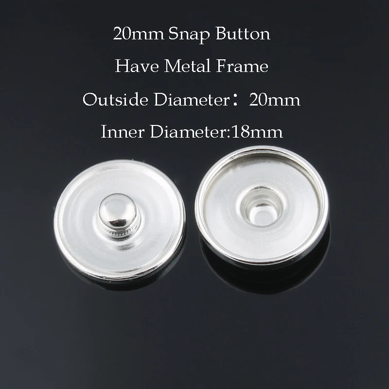 12MM&18MM&20MM Metal Snap Buttons for Make Print Glass Snap or Rhinestone Buttons DIY Fittings ZM032 50pcs/lot metal snap buttons