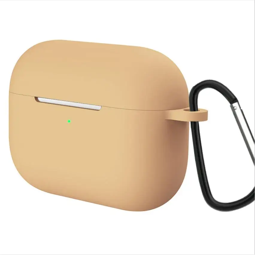 Хаки Силиконовый чехол Защитный чехол для Apple Airpods pro Bluetooth наушники Мягкий силиконовый чехол для Airpods защитный чехол s - Цвет: Хаки