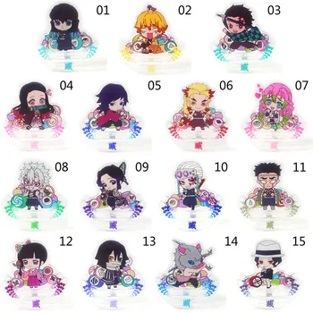 

Anime Demon Slayer Kimetsu No Yaiba Acrylc Desk Stand Figures Plastic Tumbler Lovely Roly-poly Desk Ornaments Kids Toy
