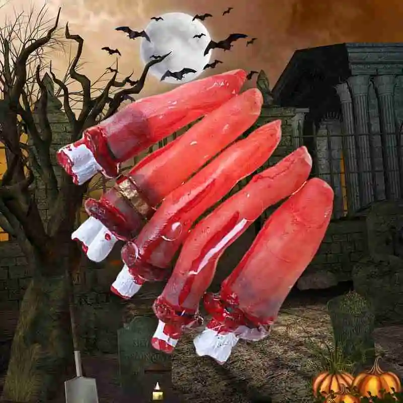 Хеллоуин хоррор реквизьетен Spookhuis Terror Bloed Hand Voet Gruwelijke Decoraties|Украшения своими