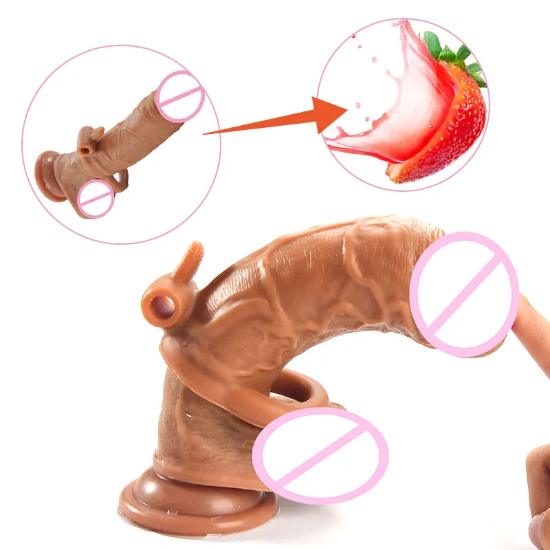 Член для полового члена создающий защитную пленку вибратор Многоразовые насадки