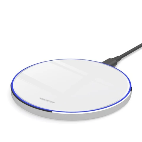 15W Qi Wireless Charger For iPhone 13 13Pro MAX 12 13 mini Induction Fast Magnetic Wireless Charging Dock Pad For Samsung Xiaomi 15WMirror Plat White