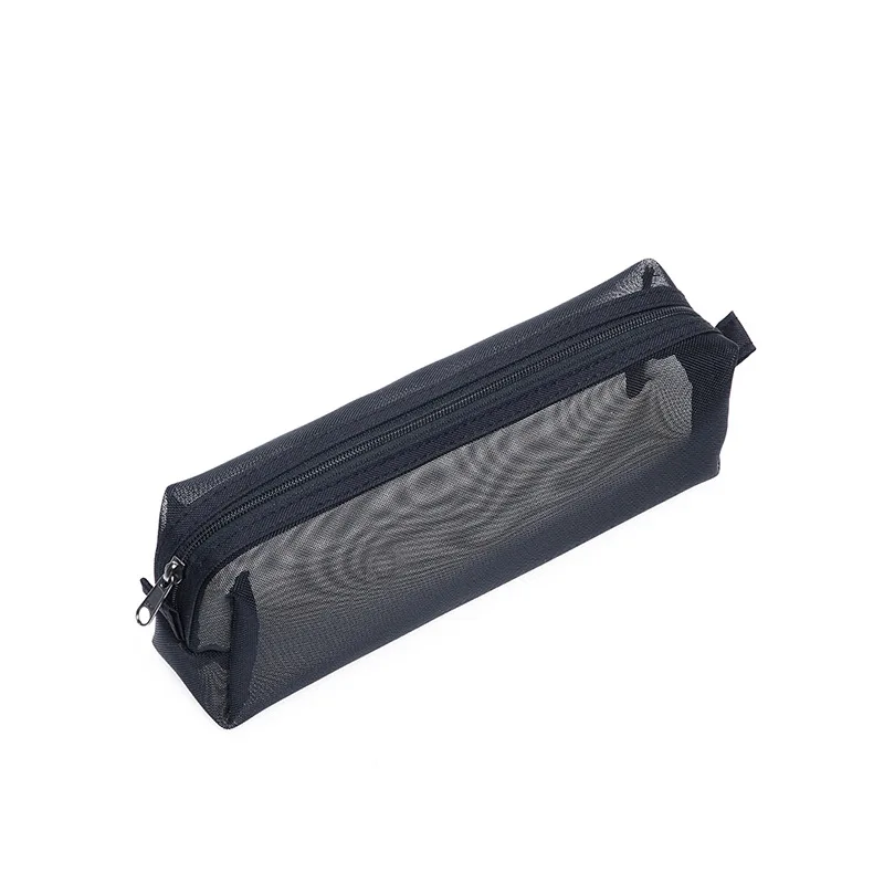 Стиль модный простой прозрачный сетчатый мешок для хранения студентов экзамены Эксклюзивный портативный Карандаш Чехол PG01