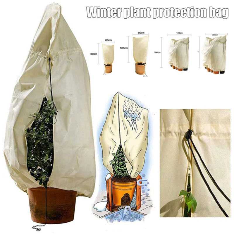 1 PC Winter Plant Warm Cover Antifreeze Tree Shrub Plant Protection Outdoor Yard Vegetation Anti-Frost Bag Garden Multi-size