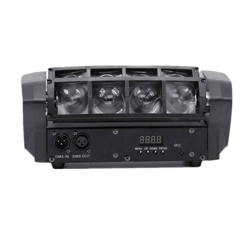 

Mini LED Spider Light/DMX RGBW 8x10W LED Beam Effect Stage Lighting /Sound Music Control Disco DJ Home Party Decoration LED Lamp