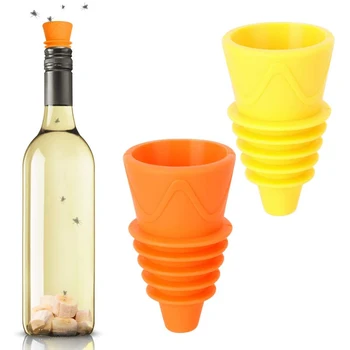 

Kitchen Flies Trap Funnel Flexible Silicone Fruit Fly Trap Pest Fly Catcher Killer Reusable Flytrap Insects Trapping Funnel Tool