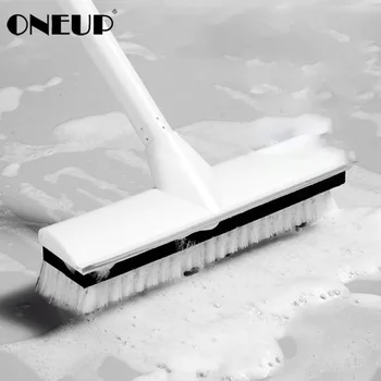 

ONEUP Long Handle Bristle Cleaning Brush Floor Vleaning Broom Dual-Purpose Retractable Wall-Mounted Home Bathroom Glass Tile