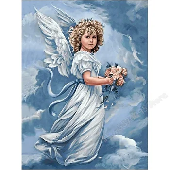 

diamond painting diamond Angel little girl embroidery full squareround drill puzzles gifts for the new year 2020 TT3644