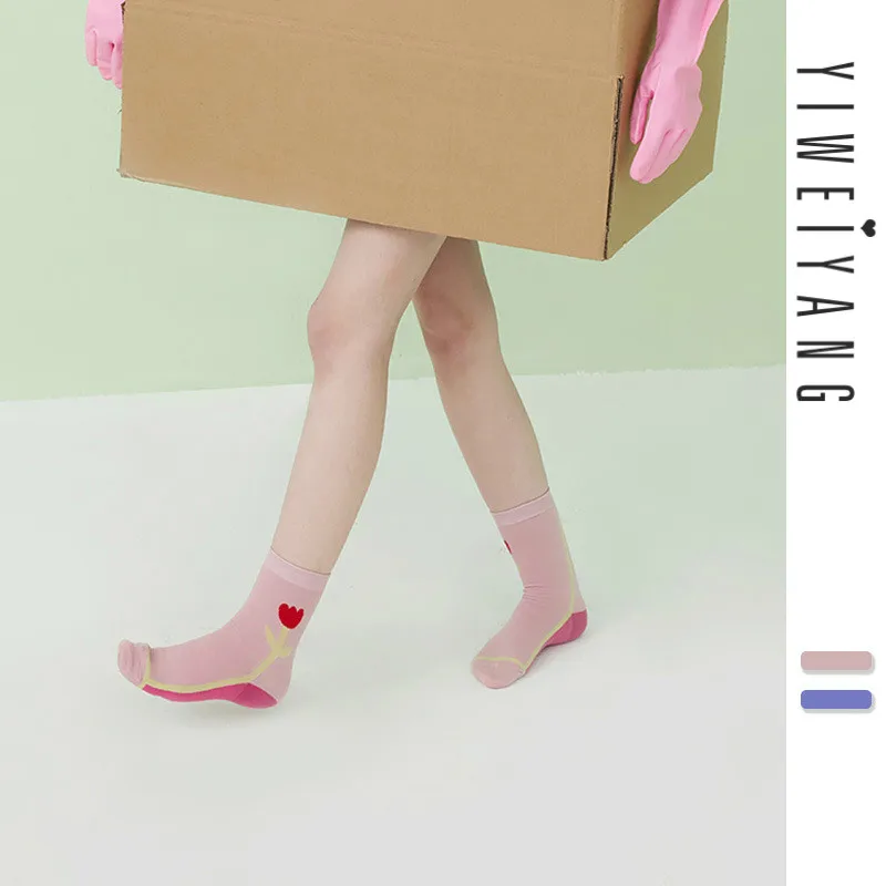 Новые носки в мелкую клетку с рисунком, милые японские носки из чистого хлопка, весенние и осенние женские носки