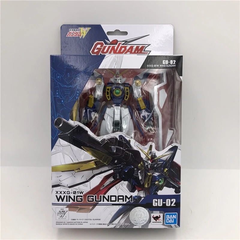 Оригинальные Bandai Gundam Universe GU Gundam Yuanzu Единорог летающие крылья готовая продукция пвх figma Модель Кукла игрушка аниме фигурка