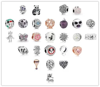 

925 Sterling Silver Dazzling Pink Butterfly Charm Beads Fit Pandora Women Bracelet & Necklace Diy Jewelry