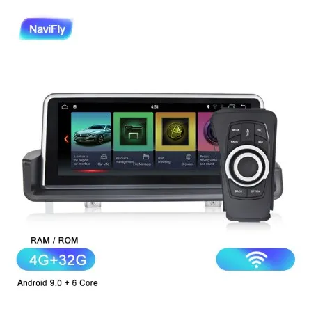 Navi-Fly Android9.0 4G ram 6Core Автомобильная Мультимедийная кассета для BMW E90 E91 E92 E93 2005-2012 с 4g wifi ipod bt - Цвет: 9.0 wifi