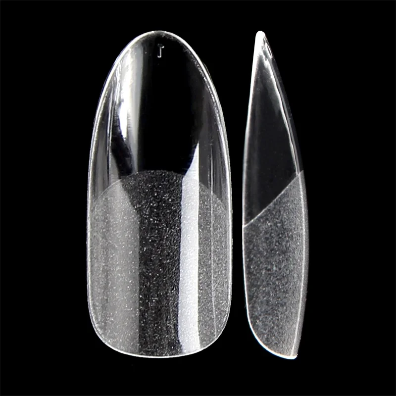 

Medium Oval Gel Nail Tips Matte Underneath Flexible Fake Fingernail Art Soak Off Material Press on Tip