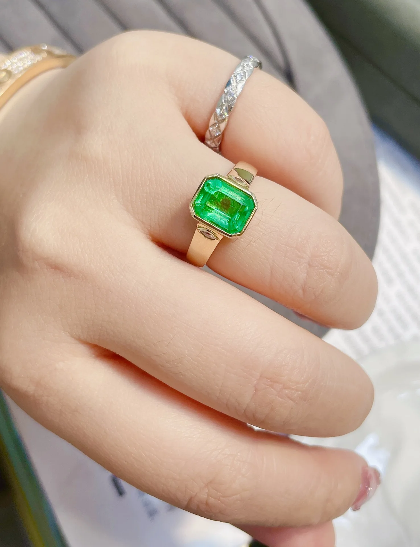 Buy Genuine Emerald ring, Precious ring, Sterling silver green ring online  at aStudio1980.com