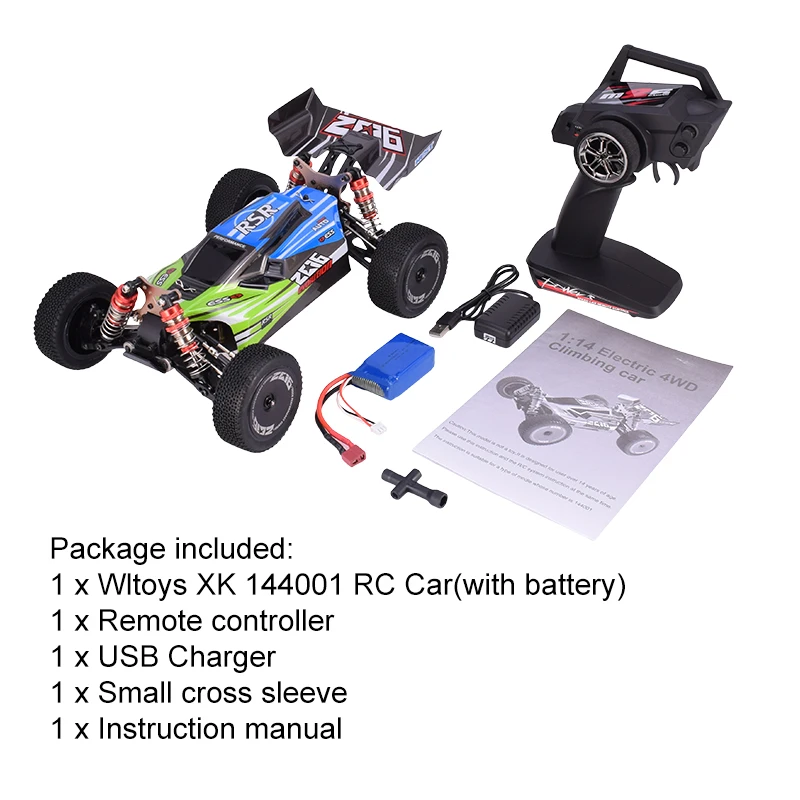 Wltoys XK 144001 1:14 2,4 ГГц RC автомобиль 60 км/ч высокая скорость RC гоночный автомобиль RC багги 4WD Электрический внедорожный Дрифт Abosber автомобиль красный/зеленый