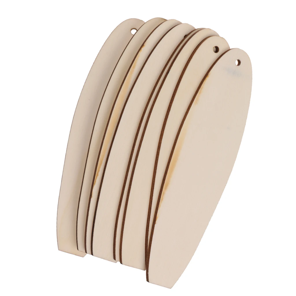 Pack of 8pcs Wooden MDF Surfboard shape Cutout for Craft Embellishment Tag