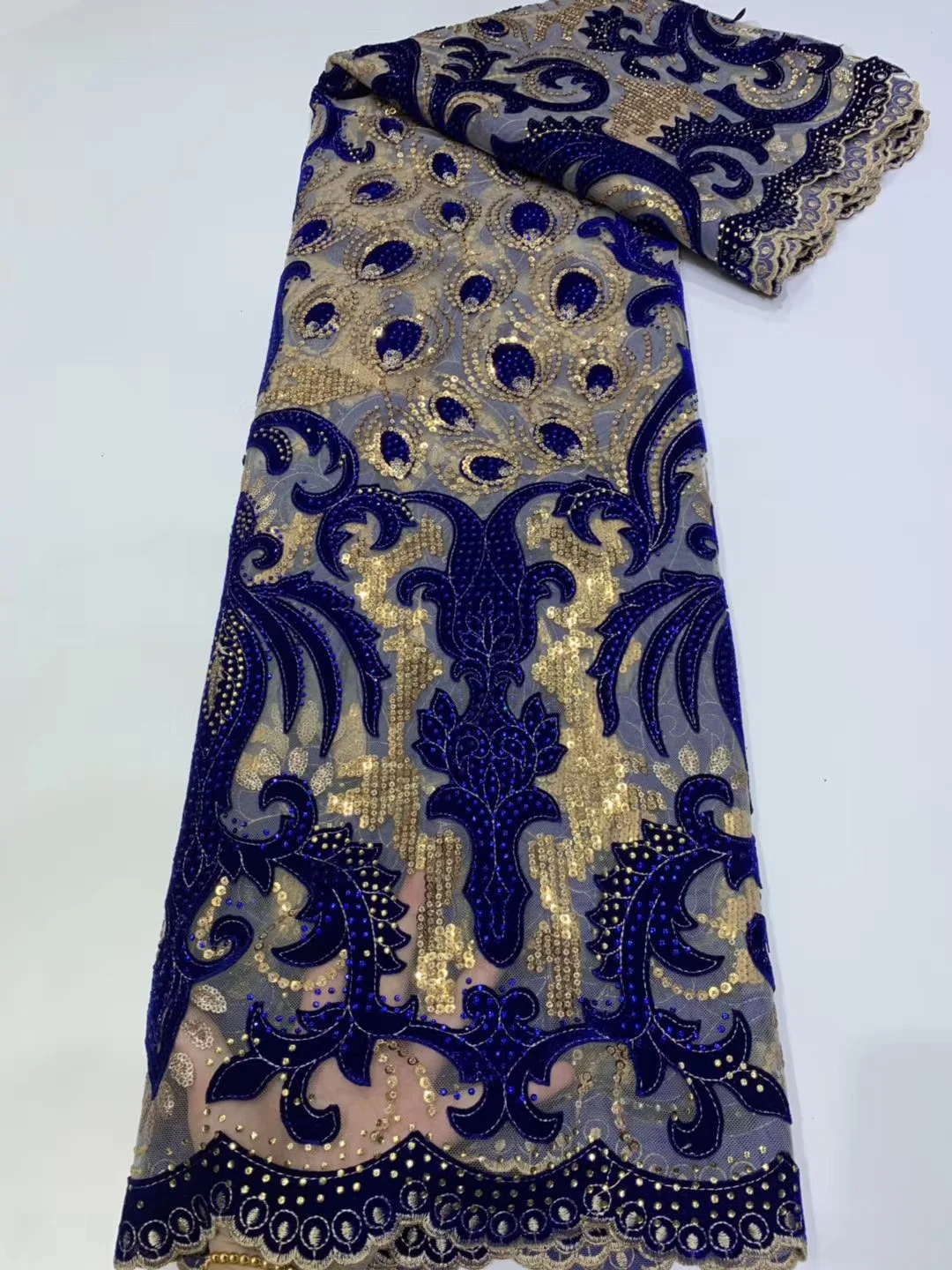 

The latest French velvet lace fabric 2020 high quality lace African lace fabric wedding Nigeria tulle lace material H39451