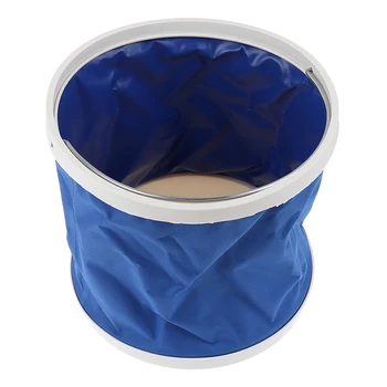 

11L Waterproof Blue Folding Bucket Convenient Environmentally Friendly Household Supplies