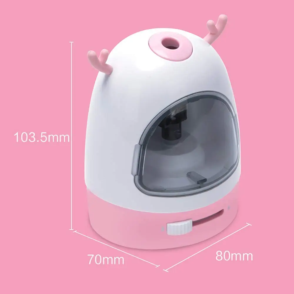 SML 1pcs Student Stationary Electric Pencil Sharpener Dual Holes Battery Operated Cute Pencil Sharpener School Supply as Gift