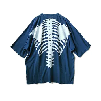 

Oversize KAPITAL T-shirt Men Women Best quality Stitching bone printing embroidery T shirts KAPITAL Tee
