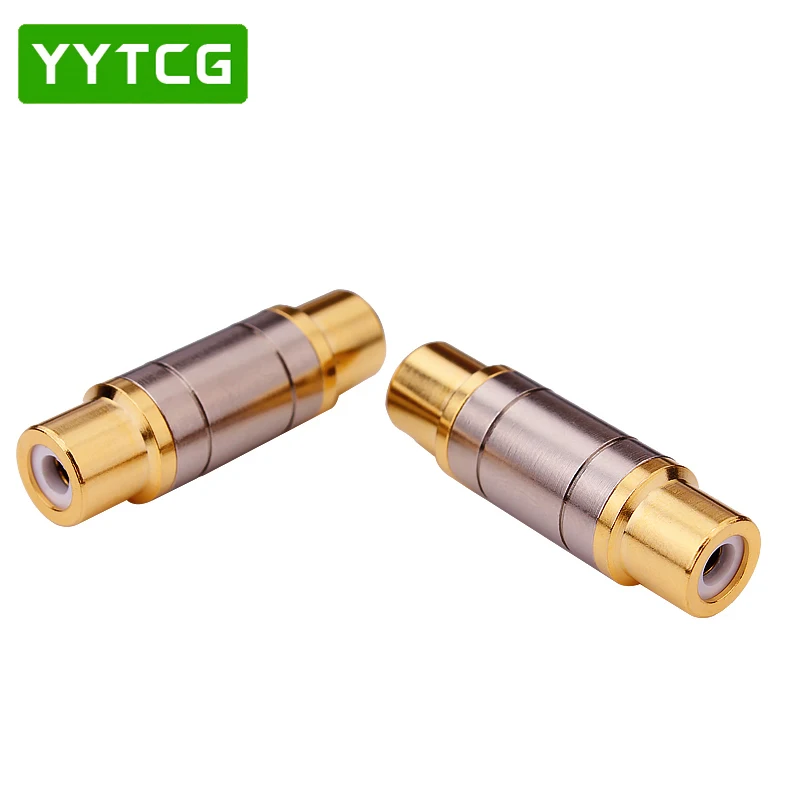 Разъем RCA YYTCG позолоченный прямой переходник с гнездом RCA|Коннекторы и разъёмы| |