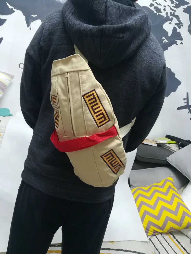 Mochila de Anime Naruto Gaara de calabaza para Cosplay, bolso de hombro de  lona, suave, pequeño, para pecho de estudiante, colección de  monedero|Accesorios para disfraces| - AliExpress