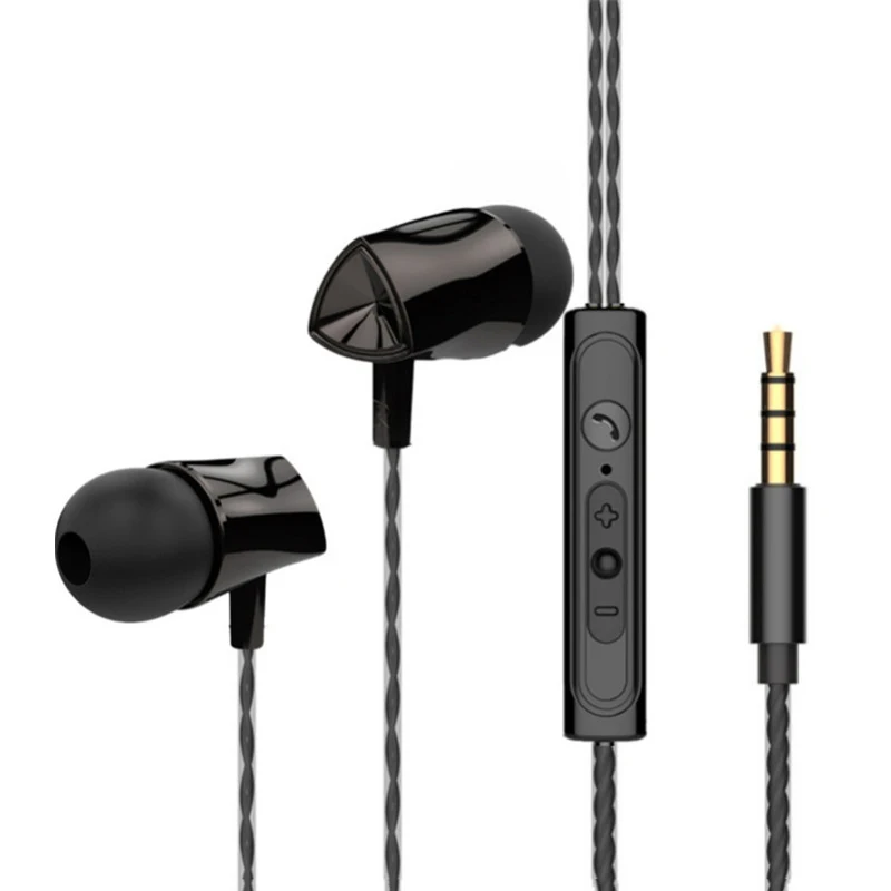 Black Проводные наушники-вкладыши EARDECO для телефона с микрофоном, проводные наушники, наушники-вкладыши, бас-гарнитуры для мобильного телефона, Iphone, Xiaomi - Цвет: Black