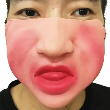 

Adult Party Masquerade Halloween Creepy Scary Latex Half Face Mask Costume Prop Suitable for parties Halloween perfect gifts