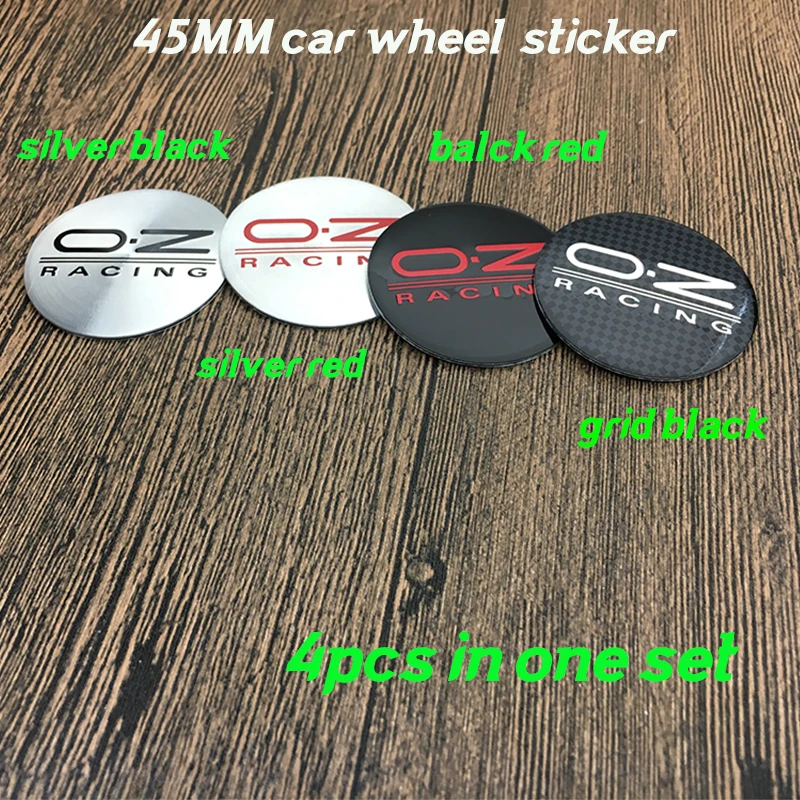 

Decoration 4pcs/set Car emblem 45mm 4.5CM Wheel cap badge covers OZ racing O.Z logo Decal Dust-proof Accessorie Aluminum sticker