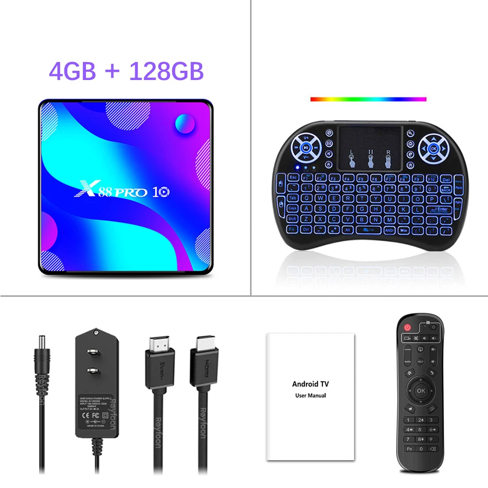 TV Box Android 11 X88 PRO 10 4G 64GB 32GB Rockchip RK3318 1080p 4K 5G Wifi Support Google Play Store Youtube Set Top Box Media p 